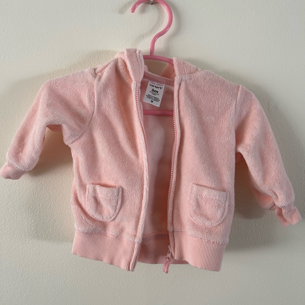 Baby 3 piece Pink sheep little Hooded Jacket set